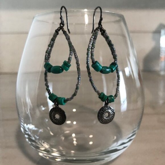 Silpada Turquoise Bead and Sterling Silver Earrings - Picture 4 of 4